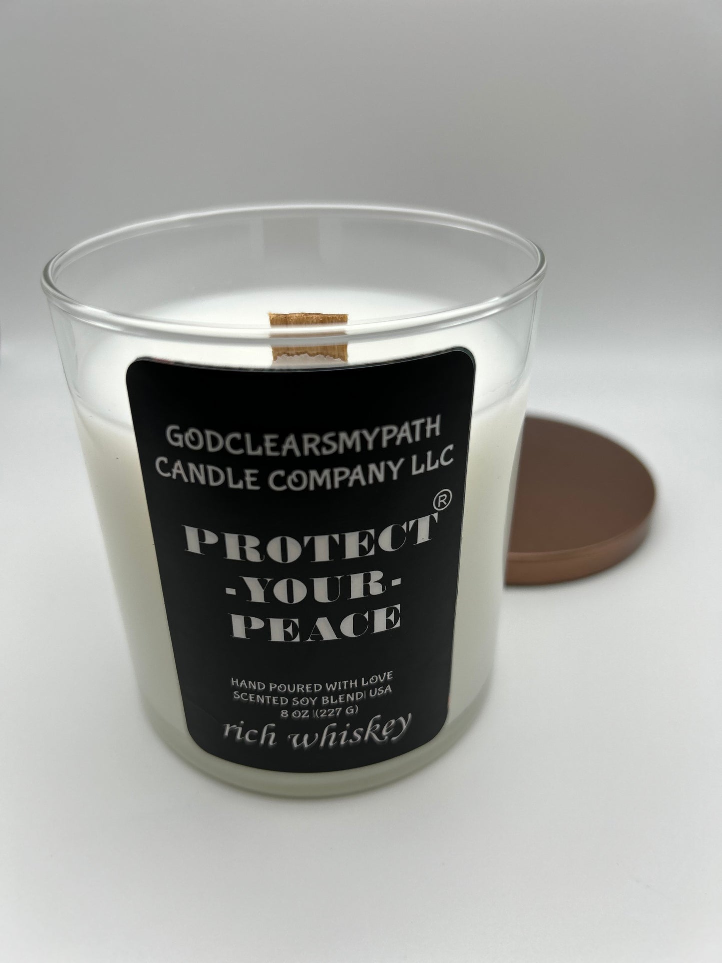 RICH WHISKEY SCENTED SOY BLEND CANDLE 12oz