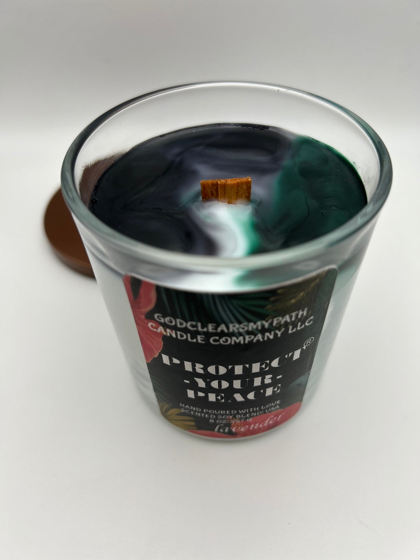 LAVENDER DYED SCENTED SOY BLEND CANDLE WITH DYE 12oz