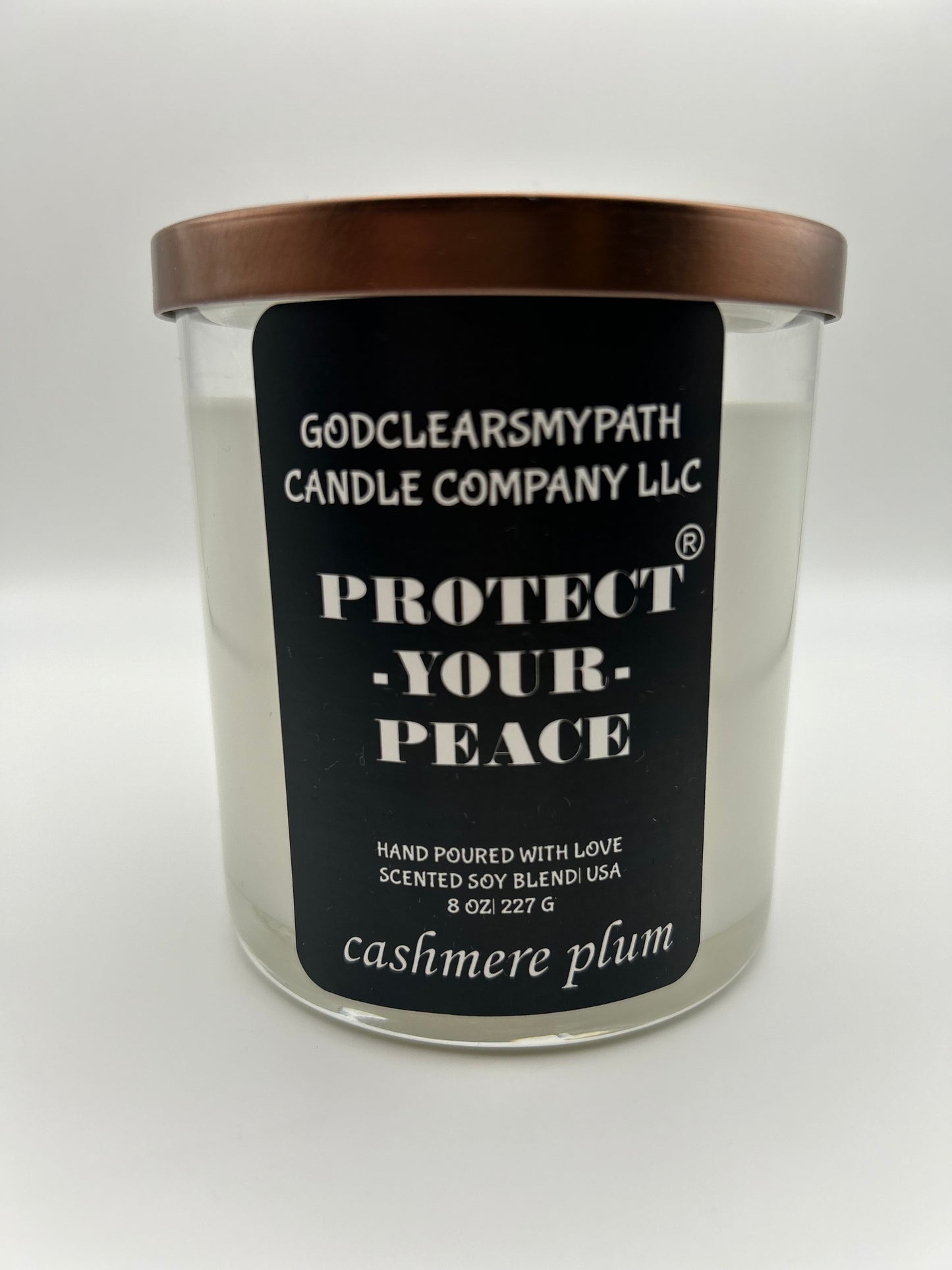 CASHMERE PLUM SCENTED SOY BLEND CANDLE 12oz