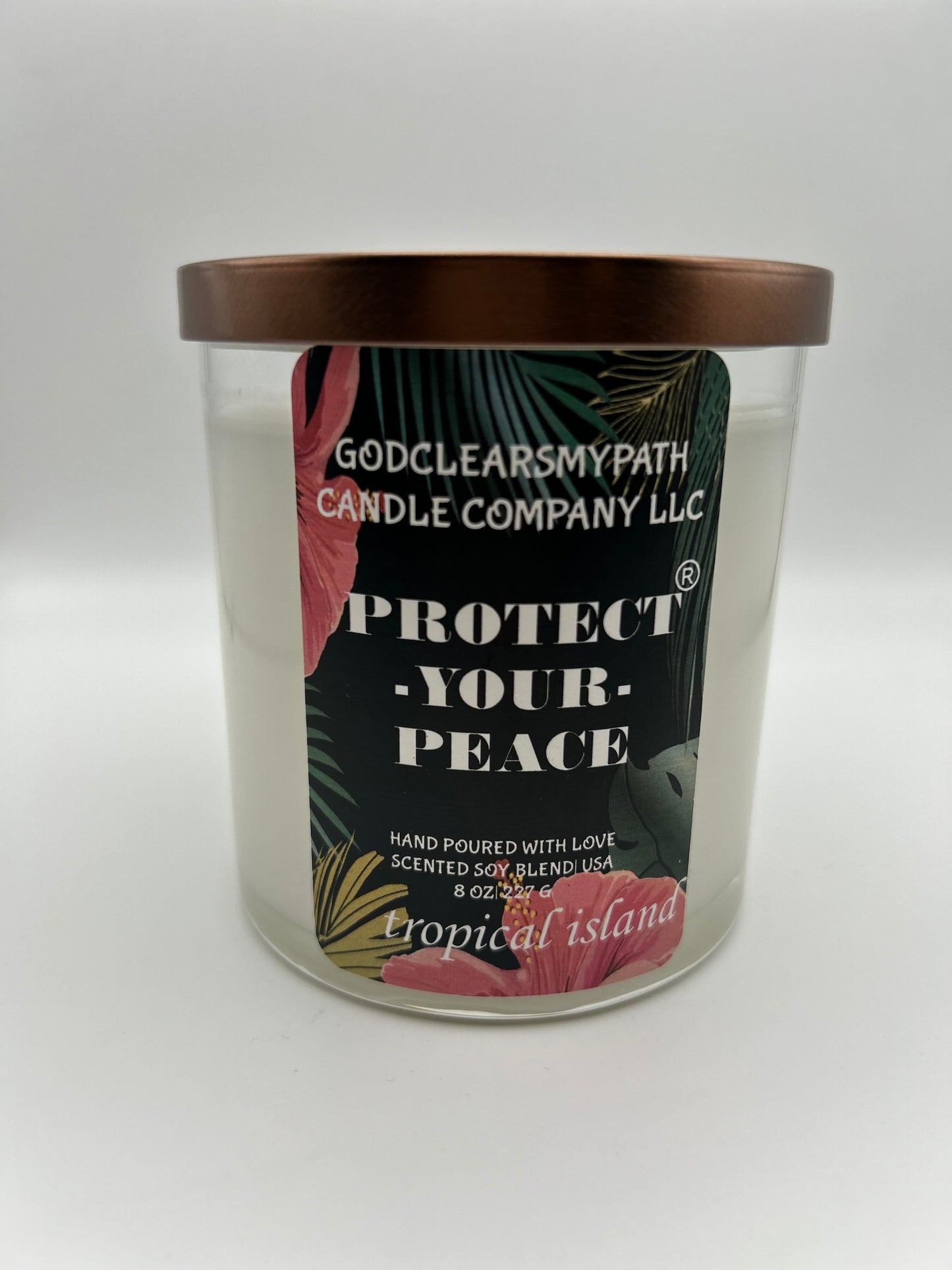 TROPICAL ISLAND SCENTED SOY BLEND CANDLE 12oz